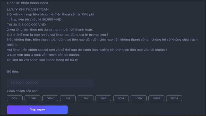 Các lời khuyên khi nạp tiền s666